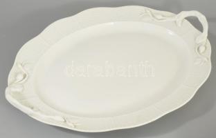 Herendi 8 darab fehér porcelán szervírozó készlet kosárfonott peremrésszel, masszába nyomott, illetv...