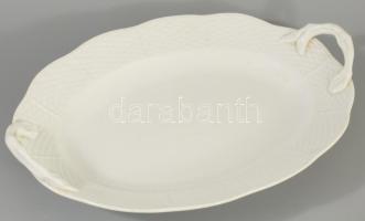 Herendi 8 darab fehér porcelán szervírozó készlet kosárfonott peremrésszel, masszába nyomott, illetv...