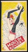 1977 Moulin Rouge Budapest varieté szórólap kihajtható terv Vogel Eric 25x25 cm