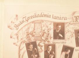 1927 Budai Zeneakadémia tanára Fetl Tibor növendékei 1926-27. évben, nagyméretű tablófotó Blahos Rud...