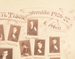 1927 Budai Zeneakadémia tanára Fetl Tibor növendékei 1926-27. évben, nagyméretű tablófotó Blahos Rud...