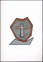 Molnár Attila (1978-2019): Egyensúly, 2015. Computer print, papír, szárazbélyegzővel jelzett. 13x12 cm.