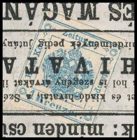 1864 Hírlapilleték bélyeg 1kr Miskolci értesítőn