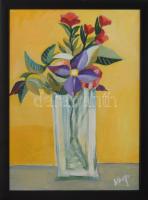 A. Varga Imre (1953- ): Csendélet, akril, farost, jelzett, 42×30 cm, fakeretben.