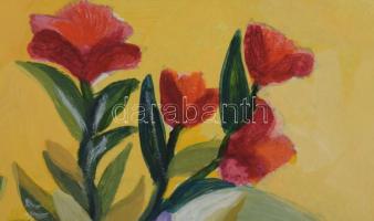 A. Varga Imre (1953- ): Csendélet, akril, farost, jelzett, 42×30 cm, fakeretben