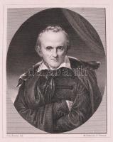 ca 1830 Kazinczy Ferenc (1759-1831) író rézmetszetű portréja. Hofmann - Ender, Wien. 10x12 cm, lapmé...