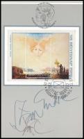 1986 Bélyegnap emléklap Szász Endre aláírásával