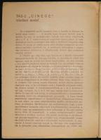 cca 1960 Cinege vitorlázó repülőgép modell terv. Aeromechanika. Nagy méretű terv, borítóval