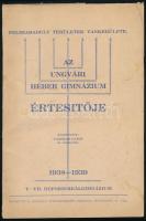 1939 Az Ungvári Héber Gimnázium értesítője 36p.