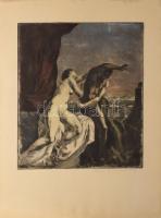 Iványi Grünwald Béla (1867-1940) és Prihoda István (1891-1965): József és Putifárné. Színezett rézka...