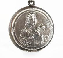 Ezüst (Ag) nyaklánc Mária medállal, jelzett, h: 55 cm, 15g