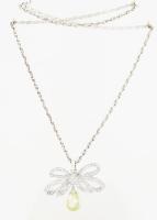 Ezüst nyaklánc, köves medállal. 16,7 g Jelzett