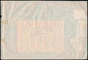 1917 Távirat 3,24K bérmentesítéssel (4 színű, 5 db bélyeggel) "EGER" / Telegram with 3.24K...