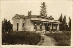 1929 Tátralomnic, Tatranská Lomnica (Magas-Tátra, Vysoké Tatry); nyaraló, automobil / villa, automobile. Foto J. Lamplota 1927. (EK)