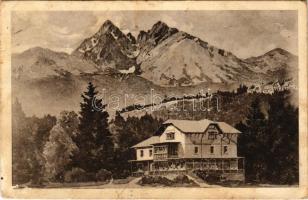 1930 Tátralomnic, Tatranská Lomnica (Magas-Tátra, Vysoké Tatry); Obchodny dom / Kuszmann Gyula áruháza és saját kiadása / publisher's shop (Rb)