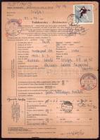 1972 Tudakozvány Japánba küldött légi levélről / Reclamation form for a japanese airmail cover "SIÓFOK"