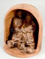 Hoffer Ildikó: Betlehem, mázas kerámia, , jelzés nélkül, hibátlan 21 cm