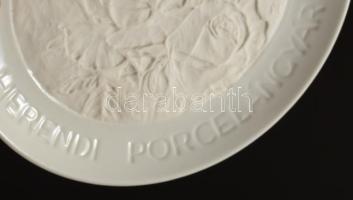Herendi litofán dísztányér, jelzett, hibátlan, d: 16 cm
