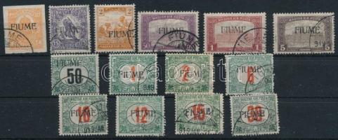 Fiume 1919 Gépi II. típus 14 érték, Bodor vizsgálójellel (74.700)