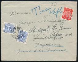 1938 Levél Zágrábból Dubrovnikba, továbbküldve Budapestre, 26f portóval / Cover from Zagreb to Dubrovnik, redirected to Budapest with 26f postage due