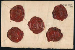 1871 Értéklevél 50Ft-ról / Insured cover, kék / blue "LAKOCSA" (Gudlin 800 p) - Pécsvárad