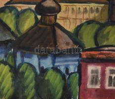 Sz. Győrfy Klára (1925-2008): Moszkva. Akvarell, papír. Jelzett. Paszpartuban. Hátoldalán Képcsarnok...