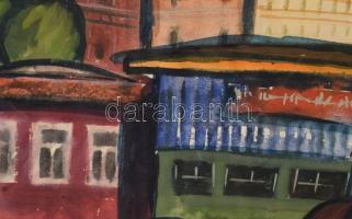 Sz. Győrfy Klára (1925-2008): Moszkva. Akvarell, papír. Jelzett. Paszpartuban. Hátoldalán Képcsarnok...