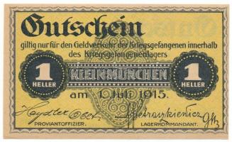 Ausztria / Kleinmünchen Hadifogolytábor 1915. 1h "65046" T:AU
Austria / Kleinmünchen POW ...