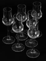 Kristály 6 darabos grappás pohár szett, hibátlan, m: 16,5 cm