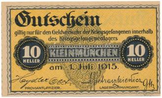 Ausztria / Kleinmünchen Hadifogolytábor 1915. 10h "046865" T:UNC,AU
Austria / Kleinmünche...