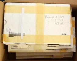 NSZK 1983-1994 309 db Ersttagsblatt dobozban