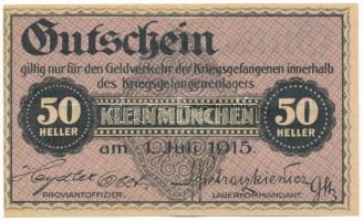 Ausztria / Kleinmünchen Hadifogolytábor 1915. 50h "096396" T:F szép papír
Austria / Klein...