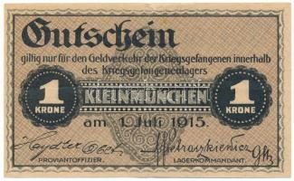 Ausztria / Kleinmünchen Hadifogolytábor 1915. 1K "88520" T:F szép papír
Austria / Kleinmü...