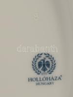 Hollóházi Erika mintás falióra, jelzett, hibátlan, d: 26,5 cm