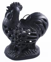 Öntöttvas kakas alakú mécsestartó, hibátlan, m: 24 cm