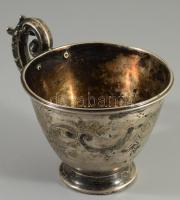 Antik ezüst (Ag) csésze, jelzett, nettó 77g