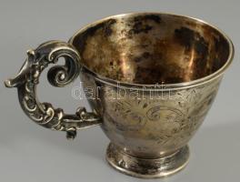 Antik ezüst (Ag) csésze, jelzett, nettó 77g