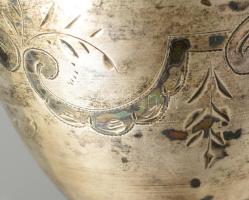 Antik ezüst (Ag) csésze, jelzett, nettó 77g