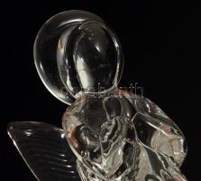 F&amp;C kristály angyal figura, jelzett, hibátlan, m: 19 cm