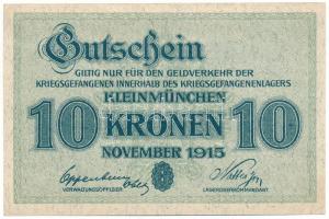 Ausztria / Kleinmünchen Hadifogolytábor 1915. 10K "004660" T:AU folt, kis sarokhajlások
A...