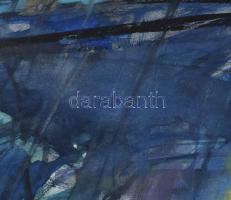 Véssey Gábor (1948-): Ószövetségi magyarázatok, 1977. Akvarell, papír, jelzett, paszpartuban, 44,5×3...