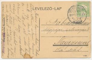 1916 Marosújvár, Uioara, Ocna Mures; Gróf Teleki kastélya. Füssy József kiadása / castle (ázott / we...