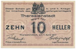 Ausztria / Theresienstadt / hadifogolytábor 1917. 10h T:XF Austria /Theresienstadt / POW camp 1917. 10 Heller C:XF