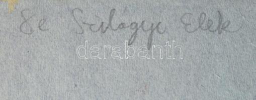 Szilágyi Elek (1933-2016): A vörös ház (cím nélkül). Pasztell, papír, jelzett, sarkaiban kissé sérül...