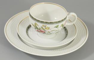Jadeborg Bouquet Friesland 6 személyes reggeliző szett, csészék alátéttel és desszertes tányérok, je...