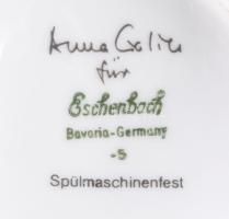 Szecessziós stílusú Bavaria tejkiöntő, jelzett, hibátlan, m: 9,5 cm