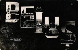 1942 Belényes, Beius; mozaiklap / multi-view postcard. Foto Mimosa (EK)