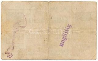 Ausztria / Steyr Hadifogolytábor 1914-1918 k. 1K "UNGÜLTIG (érvénytelen)" bélyegzéssel a h...