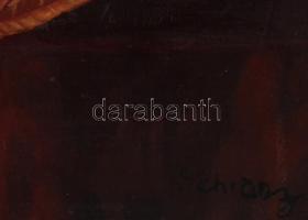 Schranz Lajos (1943-): Szőlős csendélet. Olaj, fatábla. Jelzett. 30×40 cm