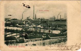 1901 Ózd, Gyári telep télen. Ruttkay Jenő kiadása (EM)